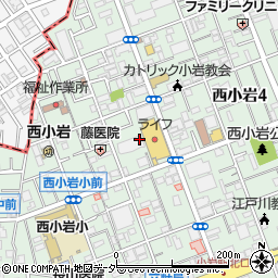 東京都江戸川区西小岩3丁目35周辺の地図