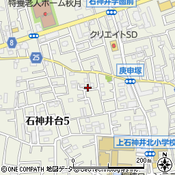 飯田邸♯石神井台5丁目akippa駐車場周辺の地図