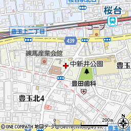 練馬桜台郵便局周辺の地図