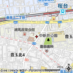 練馬桜台郵便局周辺の地図