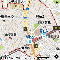 ファミリーマート駒込駅北店周辺の地図