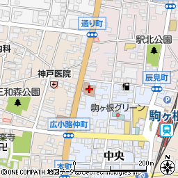駒ヶ根郵便局周辺の地図