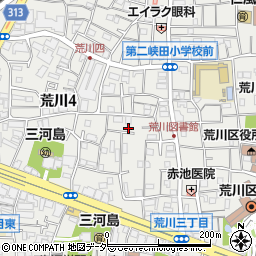 東京都荒川区荒川4丁目28-1周辺の地図