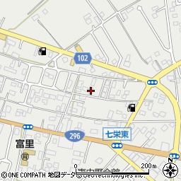 千葉県富里市七栄378周辺の地図