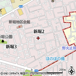 東京都東大和市新堀2丁目周辺の地図