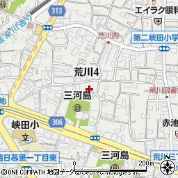 東京都荒川区荒川4丁目14-8周辺の地図