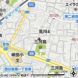 東京都荒川区荒川4丁目13-6周辺の地図