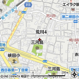 東京都荒川区荒川4丁目14-2周辺の地図