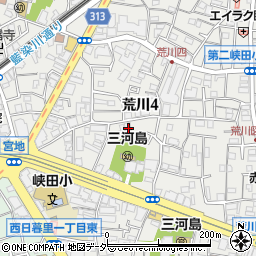 東京都荒川区荒川4丁目14-1周辺の地図