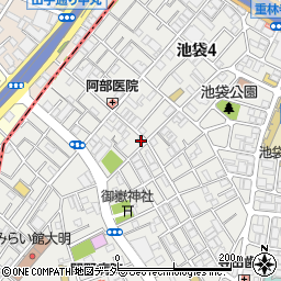 東京都豊島区池袋3丁目44-16周辺の地図