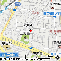 東京都荒川区荒川4丁目14-7周辺の地図
