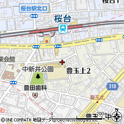 練馬区立　豊玉第二小学童クラブ周辺の地図