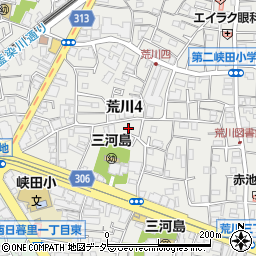 東京都荒川区荒川4丁目14-3周辺の地図