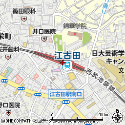 江古田駅周辺の地図