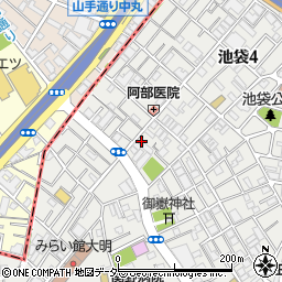 東京都豊島区池袋3丁目44-8周辺の地図