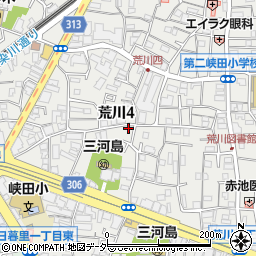 東京都荒川区荒川4丁目14-4周辺の地図