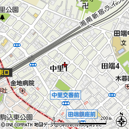 東京都北区中里1丁目周辺の地図