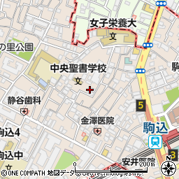 東京都豊島区駒込3丁目周辺の地図