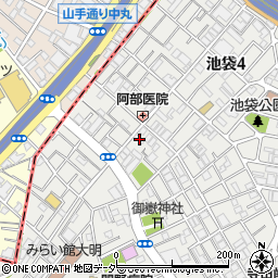 東京都豊島区池袋3丁目44-9周辺の地図