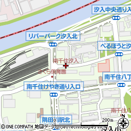 南千住汐入周辺の地図