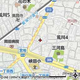 東京都荒川区荒川4丁目10周辺の地図