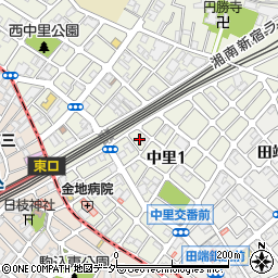 東京都北区中里1丁目16周辺の地図