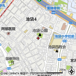 東京都豊島区池袋4丁目8-7周辺の地図
