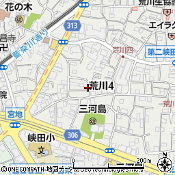 東京都荒川区荒川4丁目12-13周辺の地図