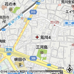 東京都荒川区荒川4丁目12-11周辺の地図