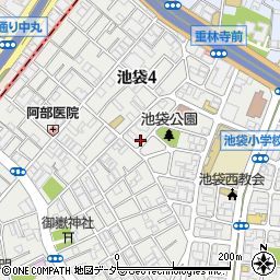 東京都豊島区池袋4丁目9-11周辺の地図