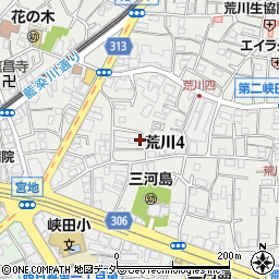 東京都荒川区荒川4丁目12-12周辺の地図