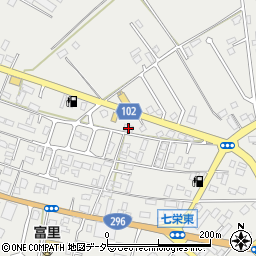 千葉県富里市七栄439-1周辺の地図