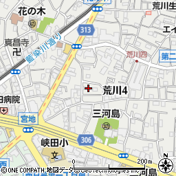 東京都荒川区荒川4丁目12-7周辺の地図