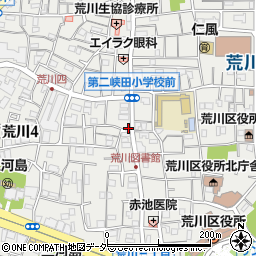 東京都荒川区荒川4丁目25-10周辺の地図