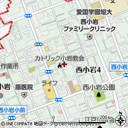 東京都江戸川区西小岩4丁目4-22周辺の地図
