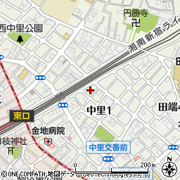 東京都北区中里1丁目24周辺の地図