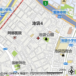東京都豊島区池袋4丁目9周辺の地図