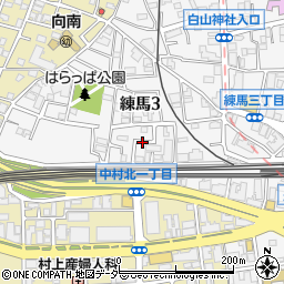 東京都練馬区練馬3丁目周辺の地図