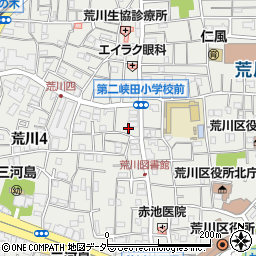 東京都荒川区荒川4丁目25-2周辺の地図