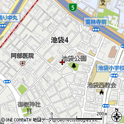 東京都豊島区池袋4丁目9-5周辺の地図