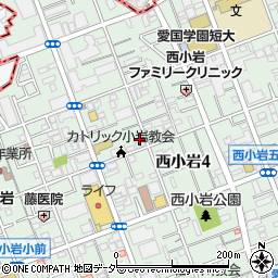東京都江戸川区西小岩4丁目4-20周辺の地図