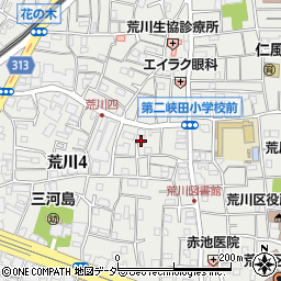 東京都荒川区荒川4丁目30-8周辺の地図