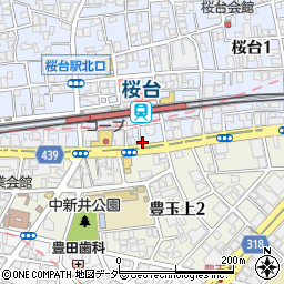 松屋桜台店周辺の地図