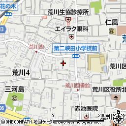 東京都荒川区荒川4丁目26周辺の地図