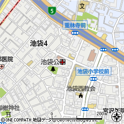東京都豊島区池袋4丁目21周辺の地図