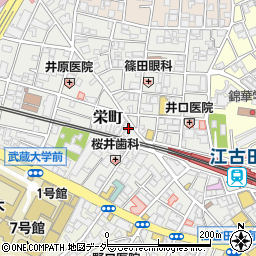 ファミリーマート江古田栄町店周辺の地図