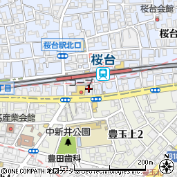 ミネドラッグ　桜台駅前店周辺の地図