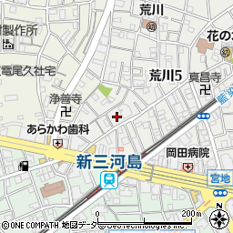 東京都荒川区荒川5丁目22周辺の地図