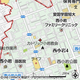東京都江戸川区西小岩4丁目4周辺の地図