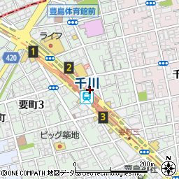 バーミヤン 千川駅前店周辺の地図